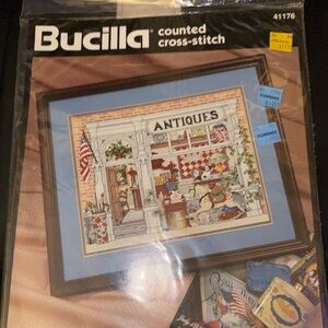 14"x11" Cross Stitch Kit - Village Antique Shop